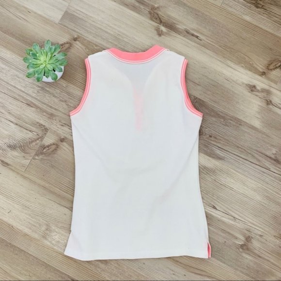{GANT} contrast white pink polo sleeveless top - Picture 6 of 6